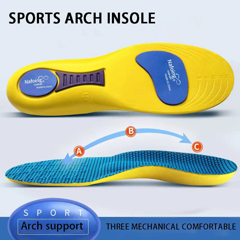Sport Insoles for Shoes Sole Shock Absorption Deodorant Breathable Cushion Running Insoles for Feet Man Women Orthopedic Insoles