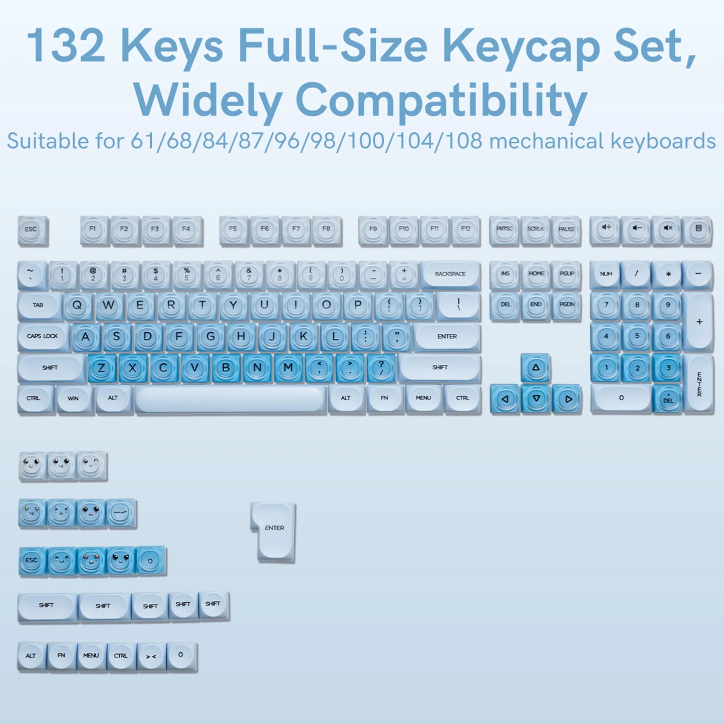 130 Keys Pink Liquid Foundation Keycap HOA Profile PBT Double Shot Keycap For Mx Switch Mechanical Keyboard ISO Enter Key Caps