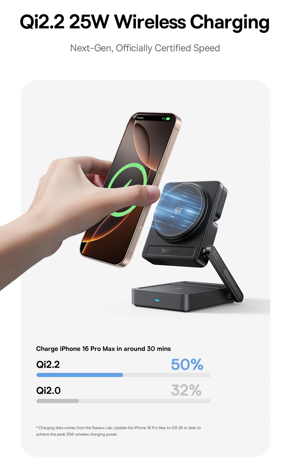 Baseus 3 in 1 Magnetic Wireless Charger Qi2.2 35W Fast Charging for IPhone 17 16 15 14 IWatch Earbuds AirPods Pro IWatch