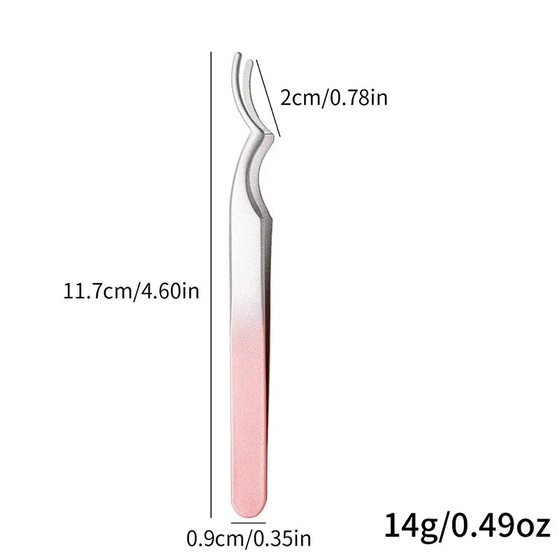 Color Eyelash Comb Tweezers Carbon Steel Professional Pincet Lashes Extension Tweezers False Eyelashes Applicator Makeup Tools