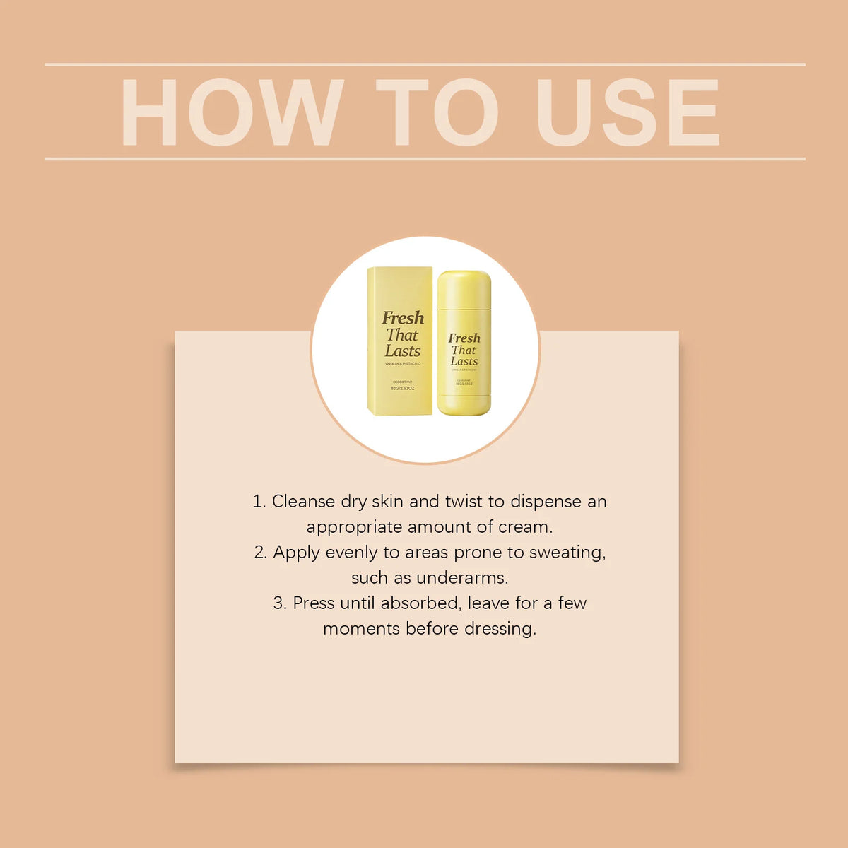 Vanilla Deodorant Stick Armpit Antiperspirant Odor Eliminator Brightening Skin Care Products Kojic Acid Turmeric Deodorant 83g