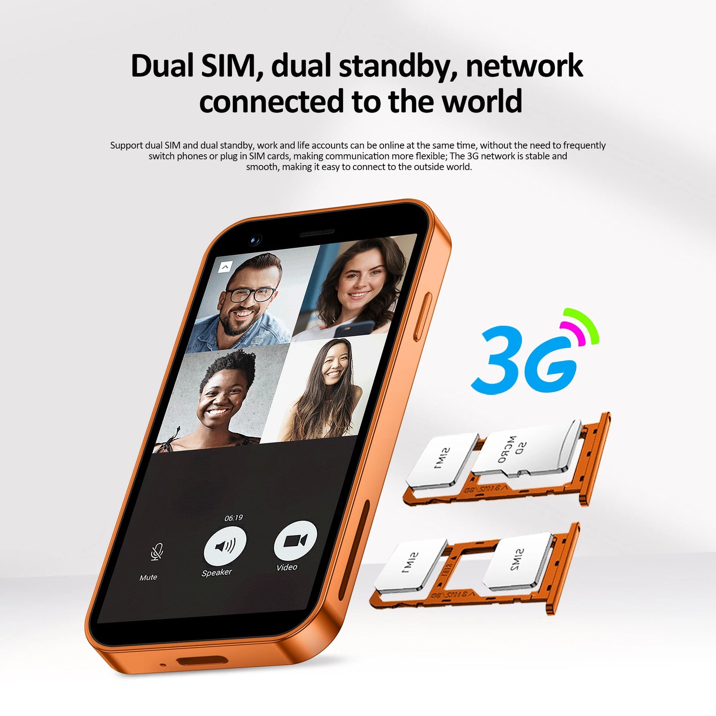 SERVO 18SE MINI Android Pocket Smartphone 2 SIM Standby 3.0" Screen 2GB+16GB WhatsAPP WiFi 3G WCDMA Super Small Smart Cellphones