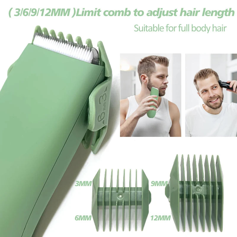 Body Hair Trimmer Shaver for Men Ball Trimmer for Groin Pubic Replaceable Ceramic Blade Groomer Electric Razor Waterproof Clippe