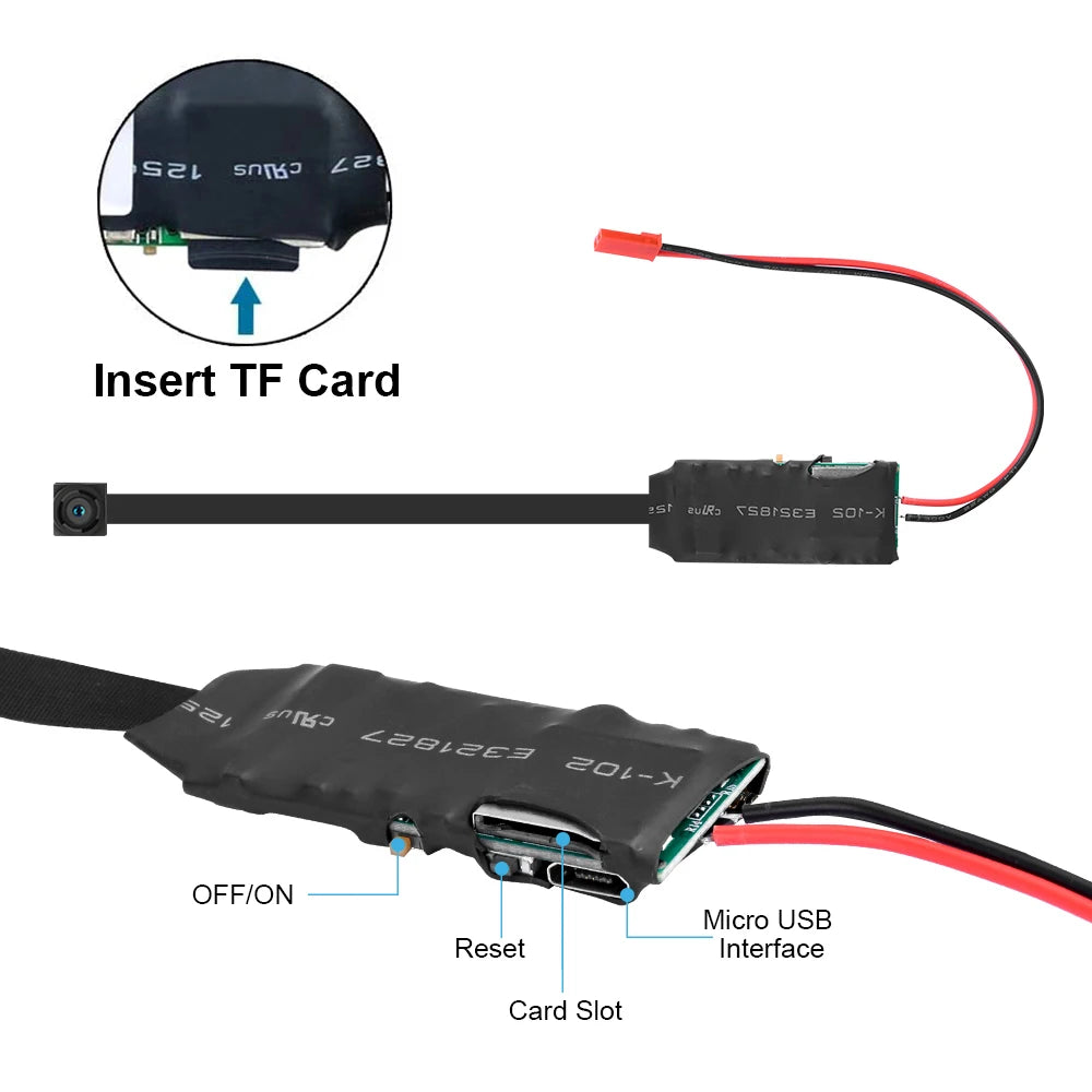 Mini Camera HD 1080P DIY Portable WiFi Camcorder Motion Detection Wireless Module Video Recorder P2P Small Camera Remote View