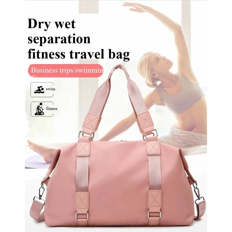 Large Gym Bag with Wet Dry Compartment | Sport Duffel for Women Men | Travel Tote