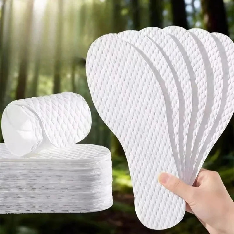 20pairs Men Women Summer Sports Disposable Breathable Sweat Absorbing Deodorant Insoles for Shoes Non Slip Cushion Comfortable