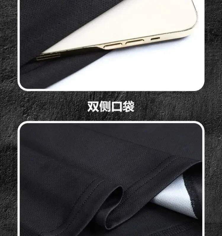 Summer Casual Sports Suit Men Short-sleeve Breathable Outdoor Morning Night Jogging Training Suit Loose Gym Quick Drying Clothes