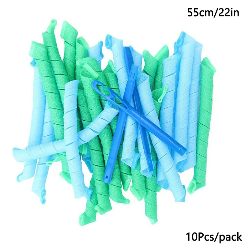 Heatless Hair Curlers Set Create Bouncy Spiral Curls Without Heat Damage Safe Easy To Use Hooks For Effortless Styling Kit