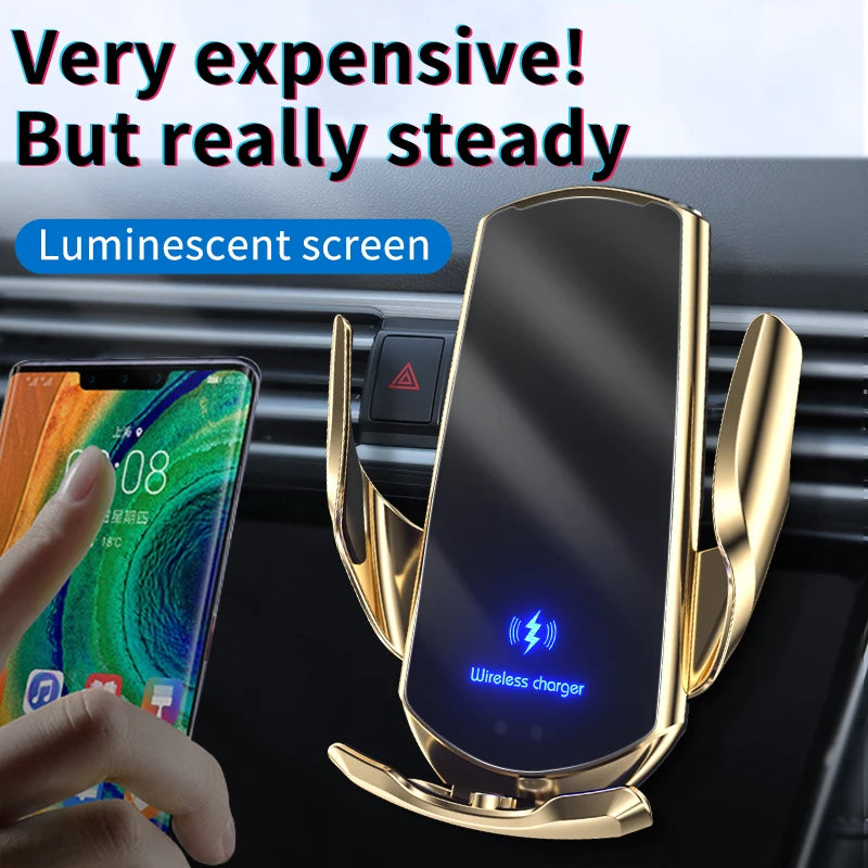 Car Wireless Charger Air Vent Car Phone Holder Fast Charging Station Car Bracket For iPhone 17 16 15 14 Samsung Xiaomi Oppo Vivo