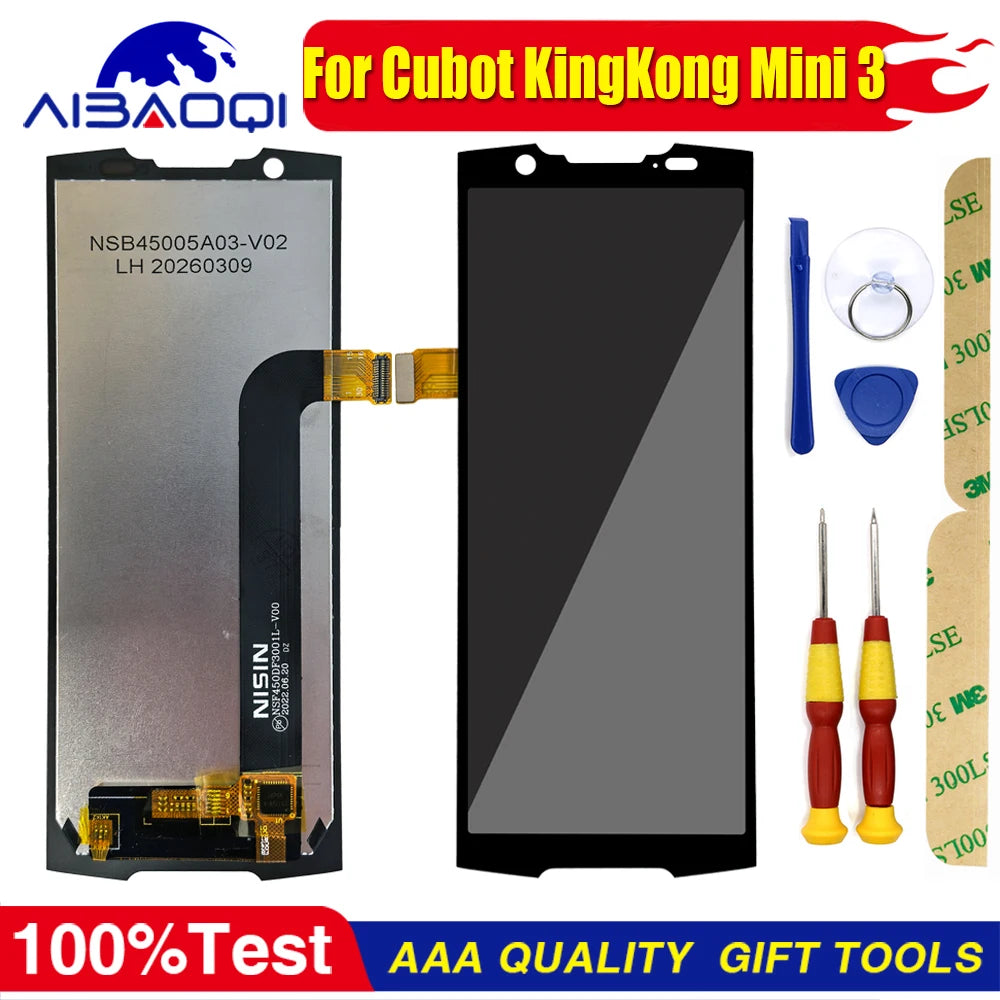 Touch Screen For CUBOT KingKong Star 2 KingKong X Pro KingKong Mini 3 KingKong Mini 4 Pocket 3 LCD Display Digitizer Free Tools