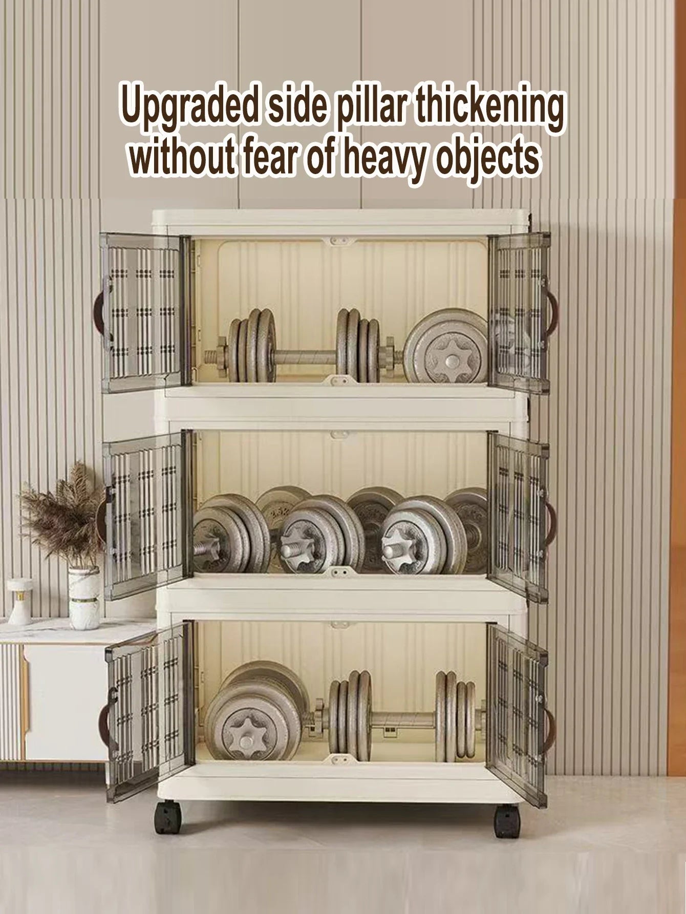 Large Capacity Folding Storage Cabinet - Dustproof Wardrobe Closet Organizer Easy Install
