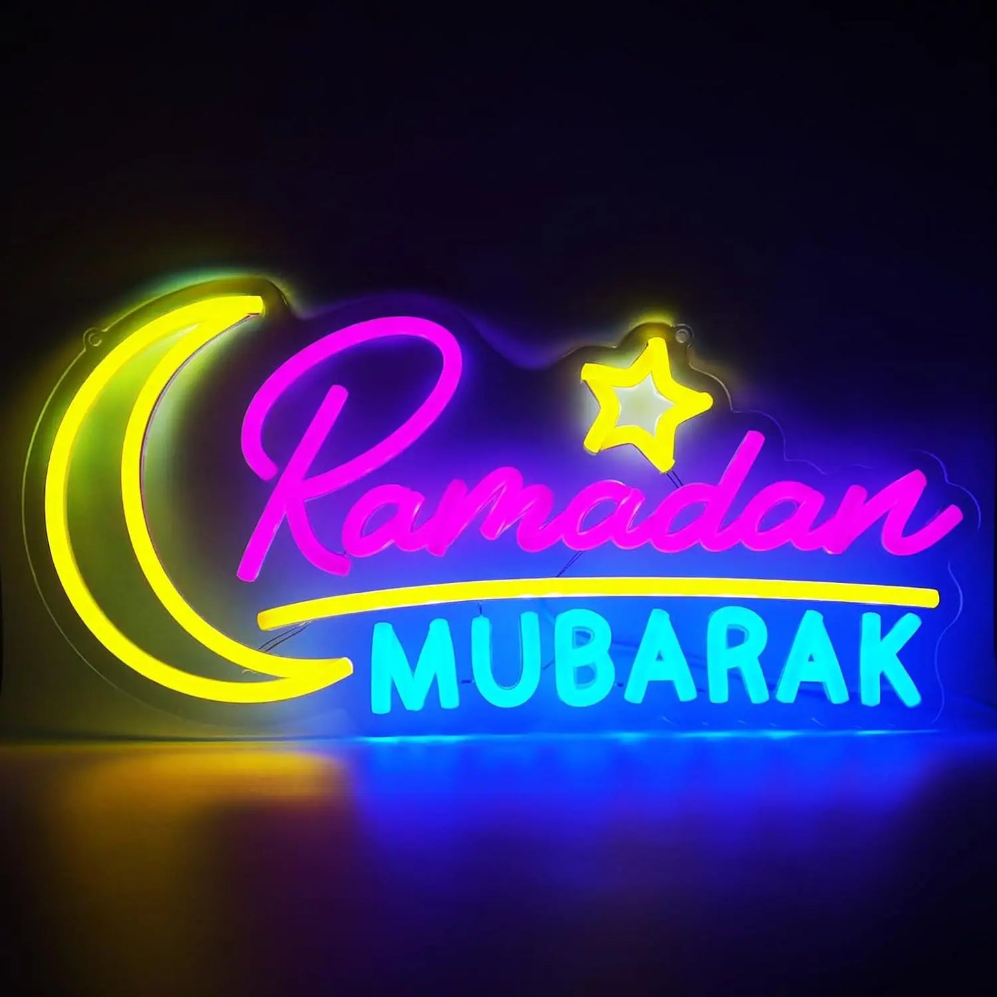 UponRay Ramadan Decorations Neon Sign for Home Ramadan Mubarak Decor Neon Sign, Home Bedroom Decoration
