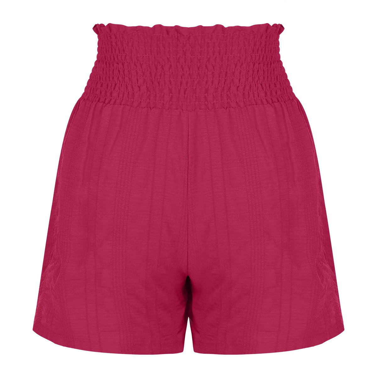 Women Casual High Waist Shorts Skirt Smocked Elastic Drawstring A-Line Flowy Short Skirt Pants Summer Solid Color Beach Skorts