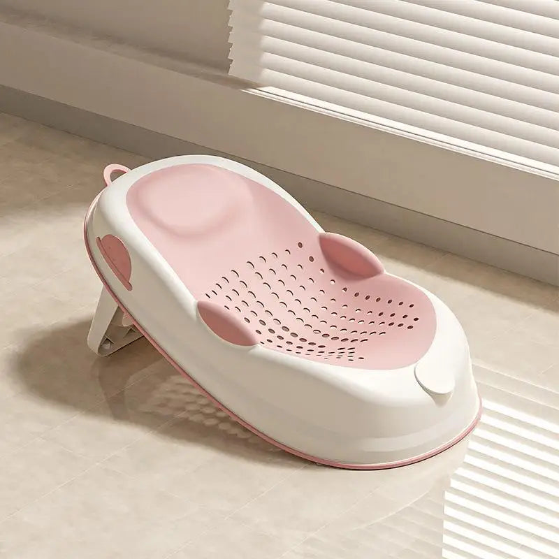 New 1Pcs Newborn Baby Bath Tub Foldable Rack, Shower Net Seat- Anti Slip Bathtubs Accessory for Infant Care