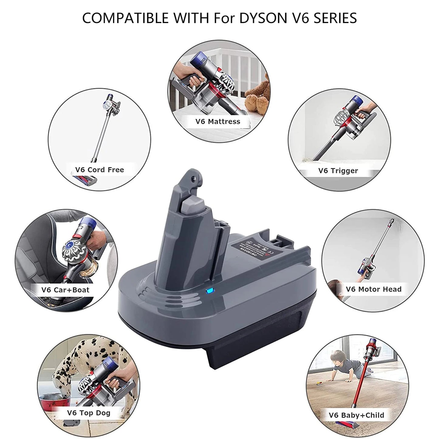V6 Battery Adapter For Makita/Dewalt/Milwaukee 18V Li-ion Battery To For Dyson V6 Battery SV04 SV03 DC59 DC58 DC62