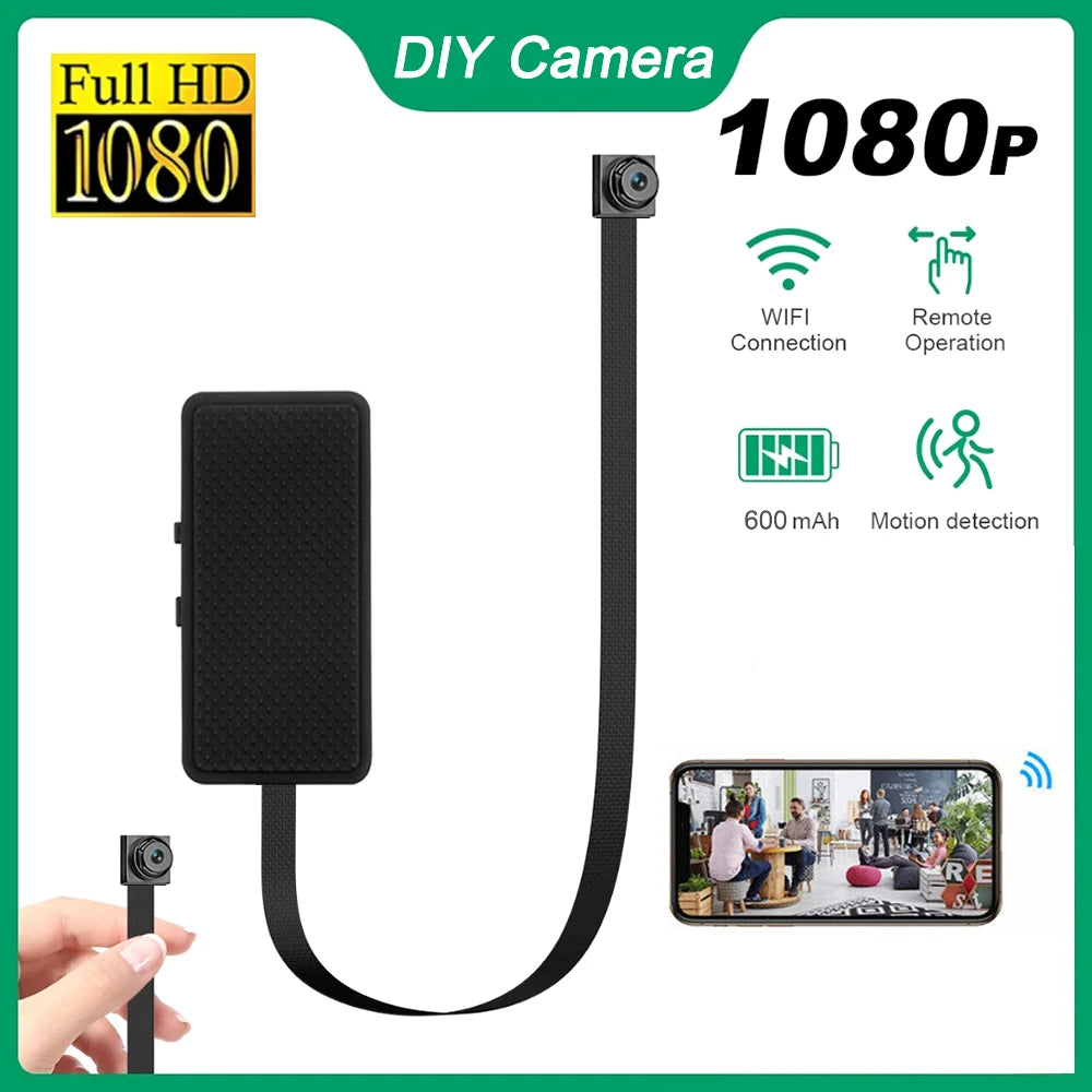 1080P WiFi Mini Camera,Add Card reader DIY WiFi Module Camera Built in Microphone,motion detection,Video Recorder Remote view