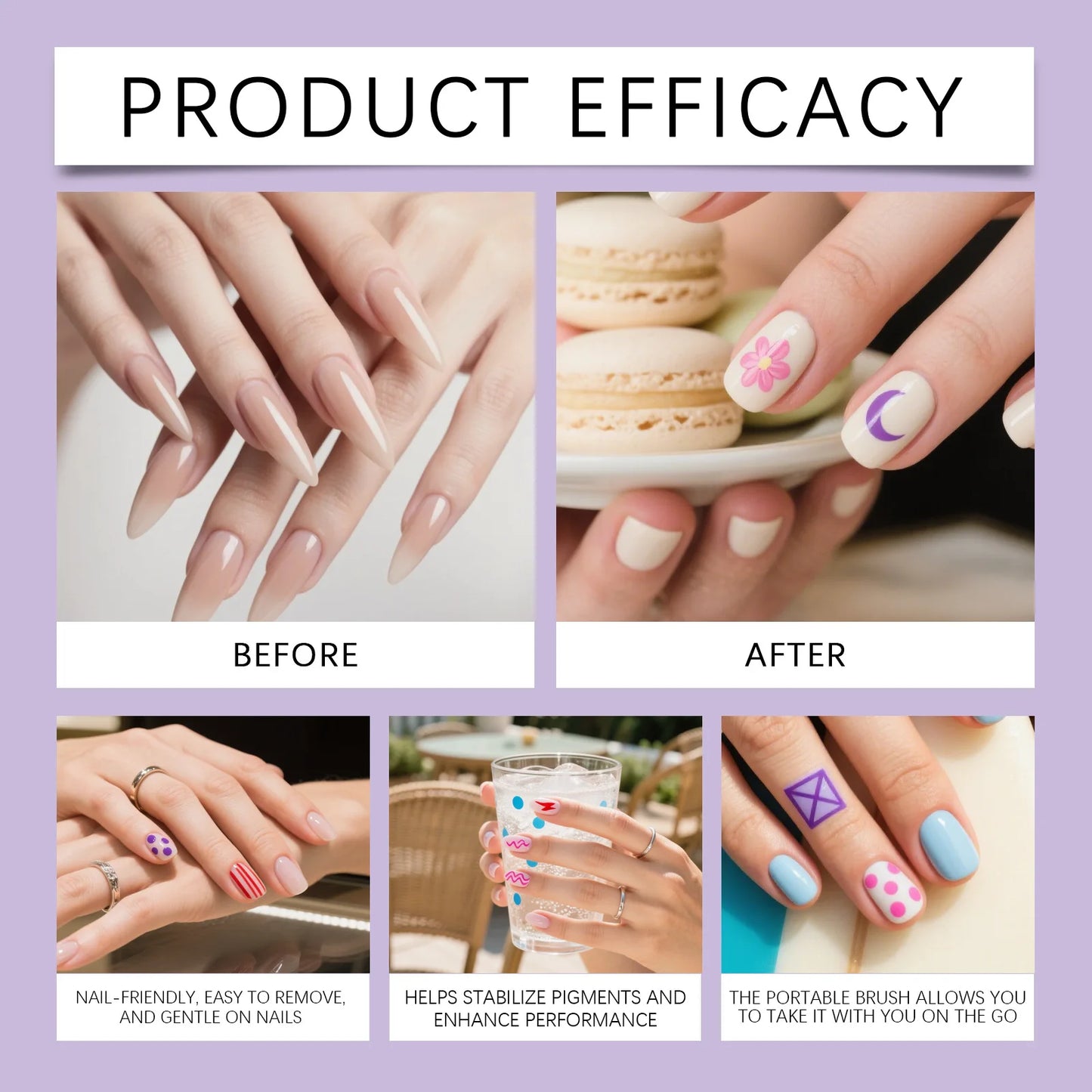 Multi-Color DIY Nail Art Pens Line Drawing and Detailing Tools for Nail Art Ideal for Manicure Nail Designs and DIY Nail Art Kit