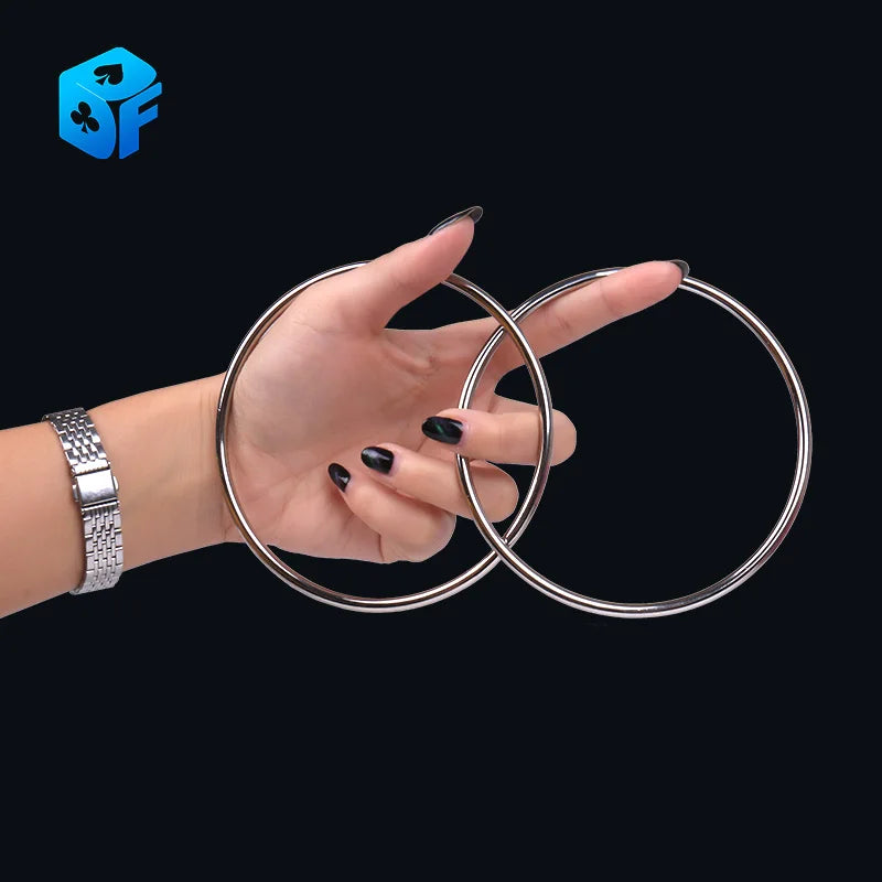 Deluxe 4.5" Linking Rings (Set of 4, Chrome) by J.C Magic Stage Magia Gimmick Props Mentalism Funny Magician Claasic Magie Toys