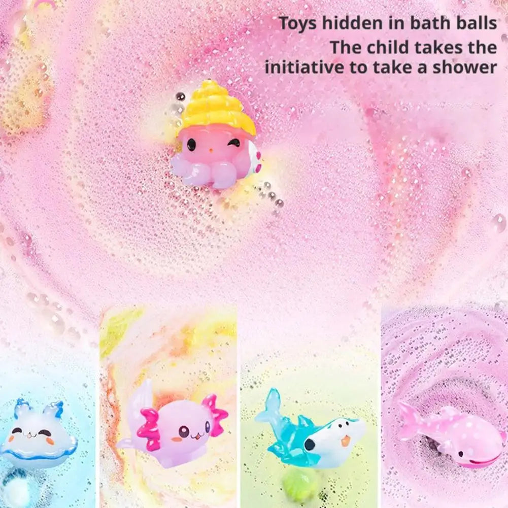 Bubble Bath Bombs For Kids 12 Pack Ocean Themed With Hidden Floating Toys Safe Essential Oil Moisturizing Bath Fizzies