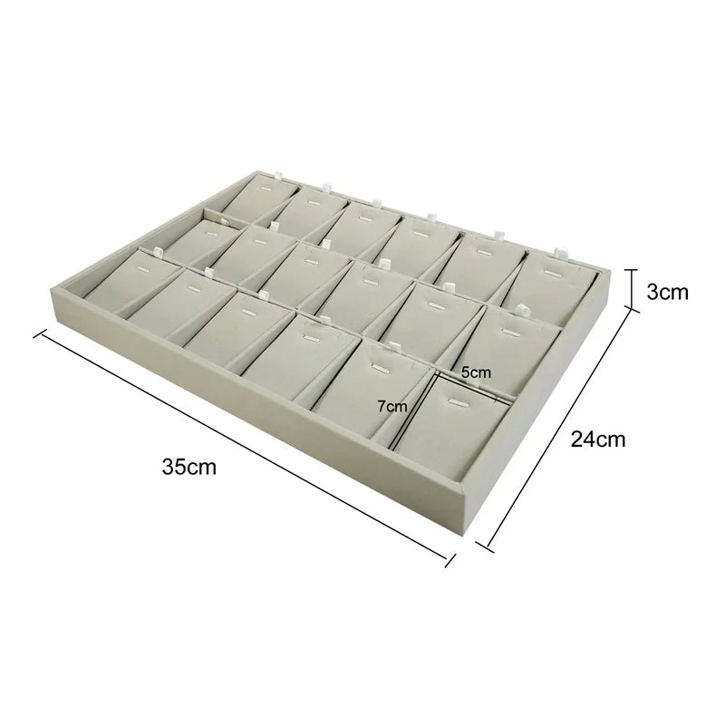 Large capacity jewelry display tray 35*24cm ring earring necklace storage holder Personal jewelry collection decoration tray