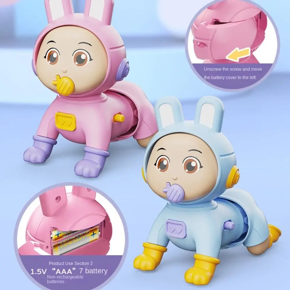 Learning Standing Climbing Electric Crawling Doll Walk With Music Crawling Baby Toys Cute Fun Baby Crawling Doll 0-3-year-old