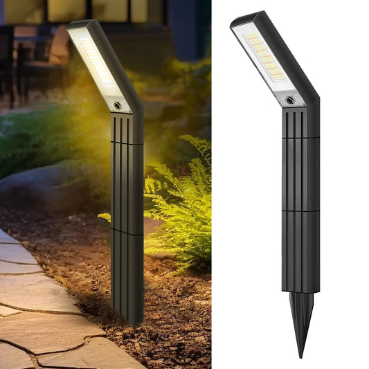 Solar Pathway Lights Outdoor Super Bright Outdoor Solar Lights with Warm White and White Light Waterproof Solar Garden Light