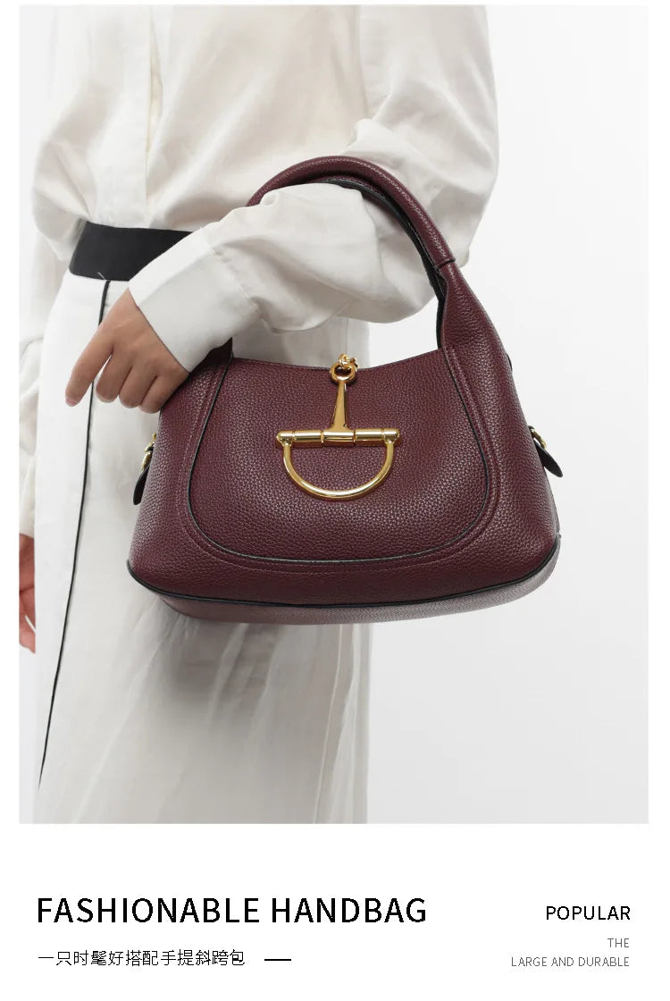Stylish Solid Color Designer Diaper Bag Women Luxury Leather Tote Large Capacity Elegant Crossbody Handbag For Simple Chic