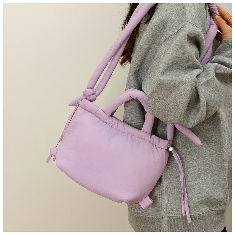 Super Cool Simple Versatile Handbags for Women 2025 Casual Hot Sale Colorful Nylon Small Square Shoulder and Crossbody Bags
