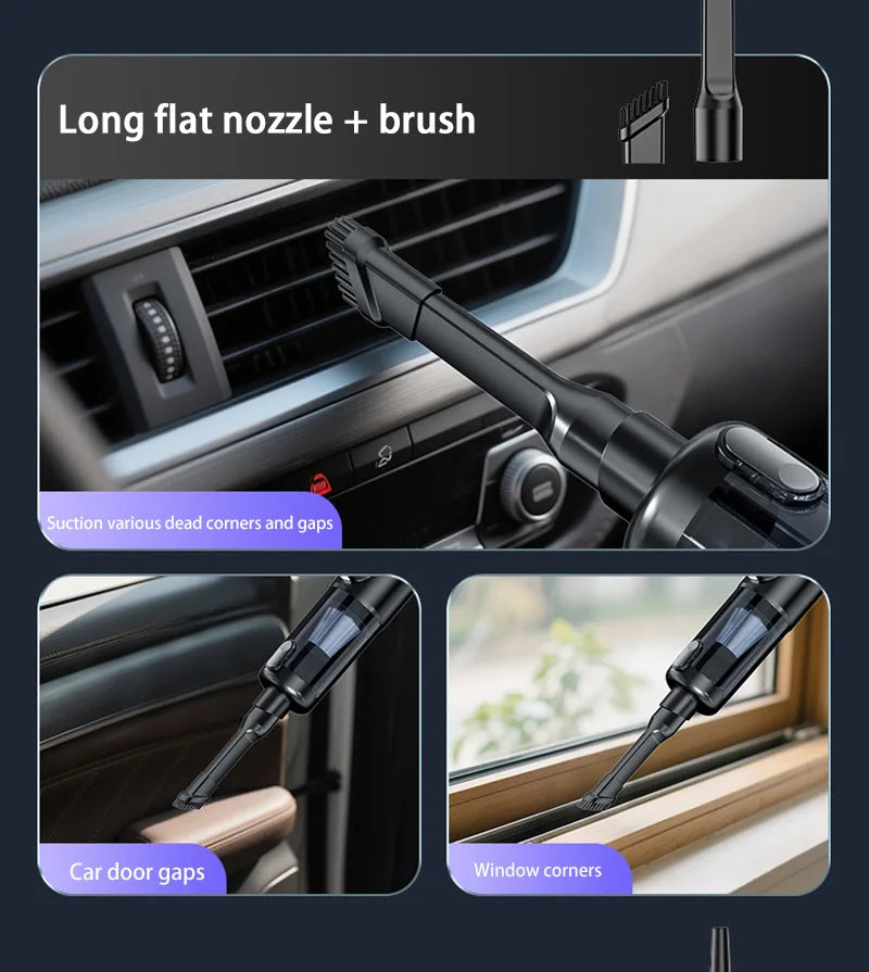 Car vacuum cleaner wireless one-button dust dump high-power portable vacuum cleaner large suction mini handheld vacuum cleaner