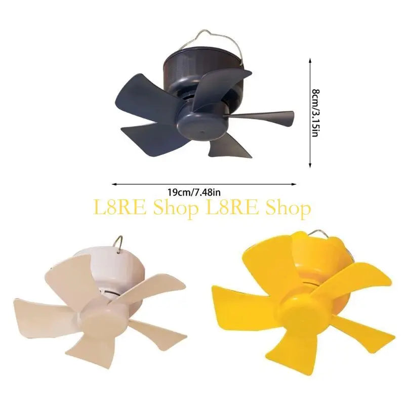 L8RE Portable USB Rechargeable Fan with Remote Control for Outdoor Use Ceiling Fan