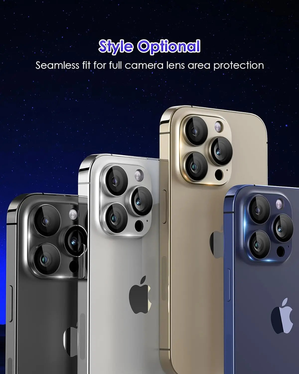1PC Metal Camera Lens Protector For iPhone 16 15 14 13 12 11 Pro Max 9H Tempered Glass Ziai Matte Armor Black Anti-Scratch