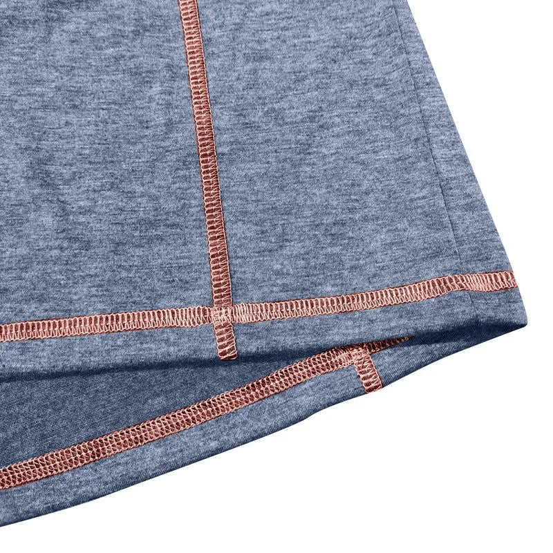 2025 Autumn Winter New Fashion Men's Casual Trendy Basic Henry Collar Long Sleeve Button Solor-coded T-shirts Male Clothes Tops