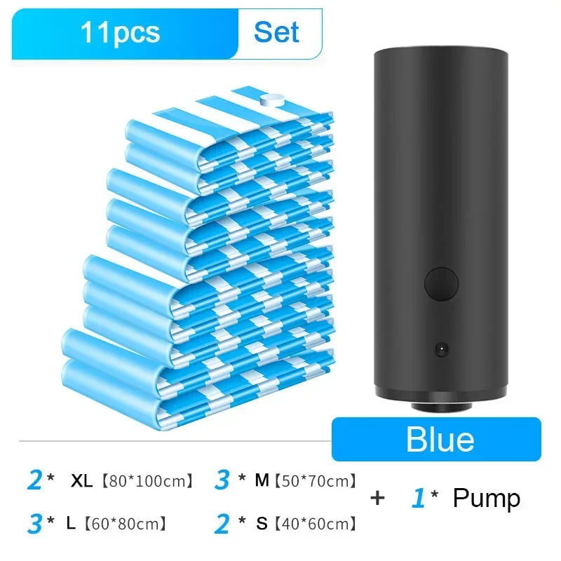 Electric Vacuum Storage Pump for Travelling Home Clothes Blankets Portable Hand Sous Vide Food Saver Vacuum Bags Sealer Machine