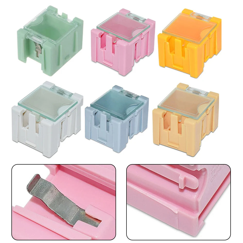 10pcs Electronic Component Container Cases Mini Storage Boxes Kit Plastic Mini Tool Box For Chip Screws Nuts 31.5x21.5x25mm