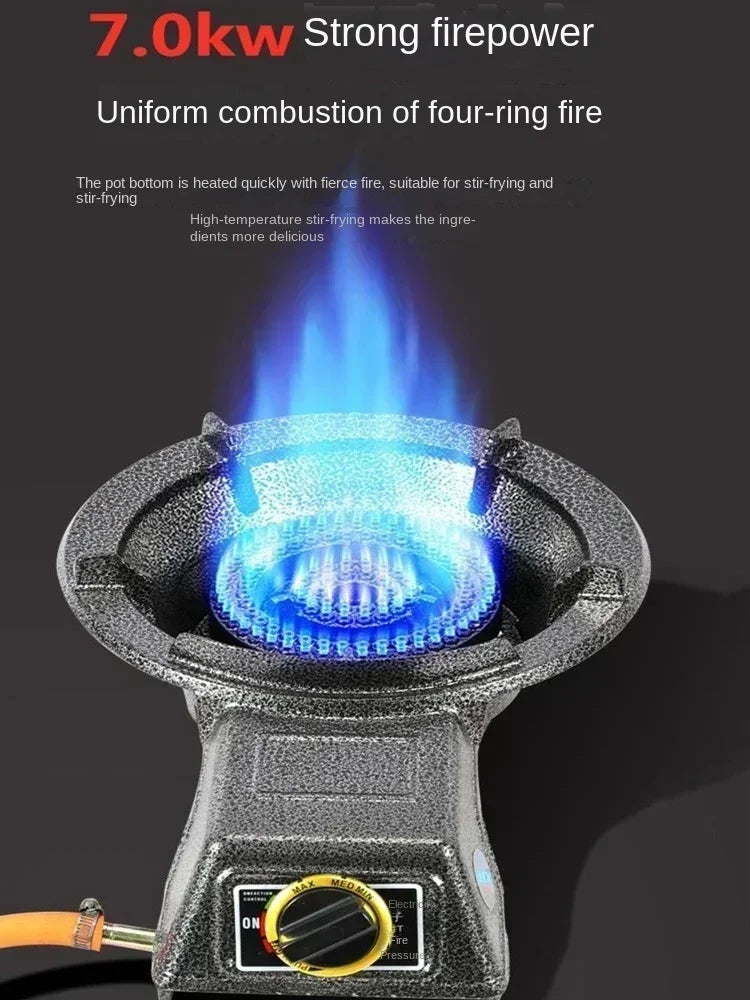 Powerful Gas Stove for Home and Commercial Cooking - Compatible with Natural Gas and LPG AN