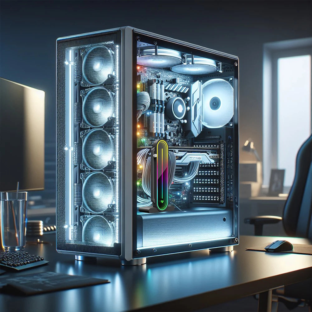 Graphics Video Stand 5V 3Pin ARGB Magnetic Base Jack Desktop Computer Case Video Card Holder GPU Water Cooling Kit Support Stand