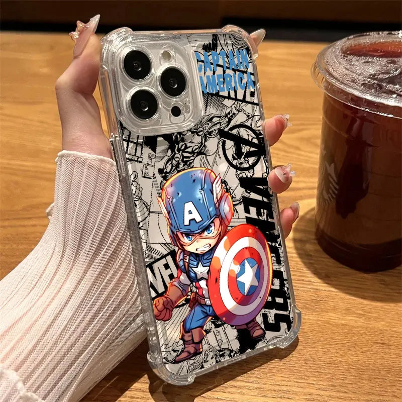 Spider Iron Man Deadpool Avengers Clear Case For iPhone 17 16 15 14 13 12 11 Pro Max 16e 17e Air 13 15 Plus XS X 7 8 Phone Cover
