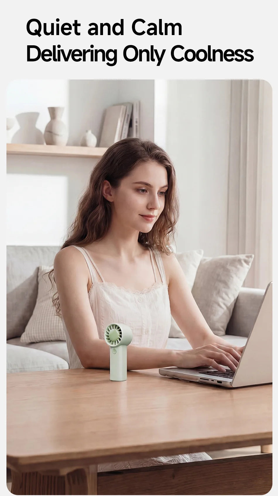 Mini Fans 3 Speed Adjustable Small Handheld Fan Type-C Rechargeable Build in 500mAh Battery for Office Camping Travel Outdoor