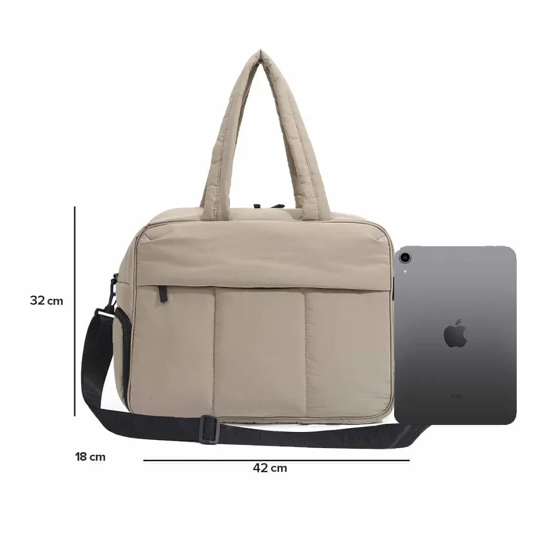 Duffel Weekender Bag Large Capacity Women Multifunction Leisure Travel Puffer Tote Gym Bag Carry on Bag with A Shoe Compartment