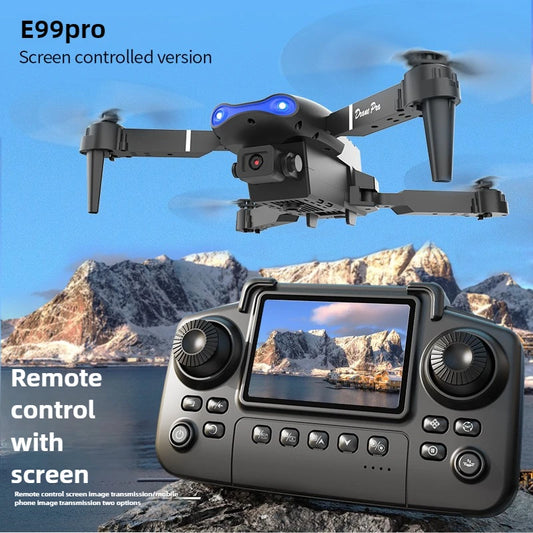 E99 PRO Drone Screen Control Aerial Drone High Definition Dual Camera Remote Control Aircraft, Folding Quadcopter Kid Gift