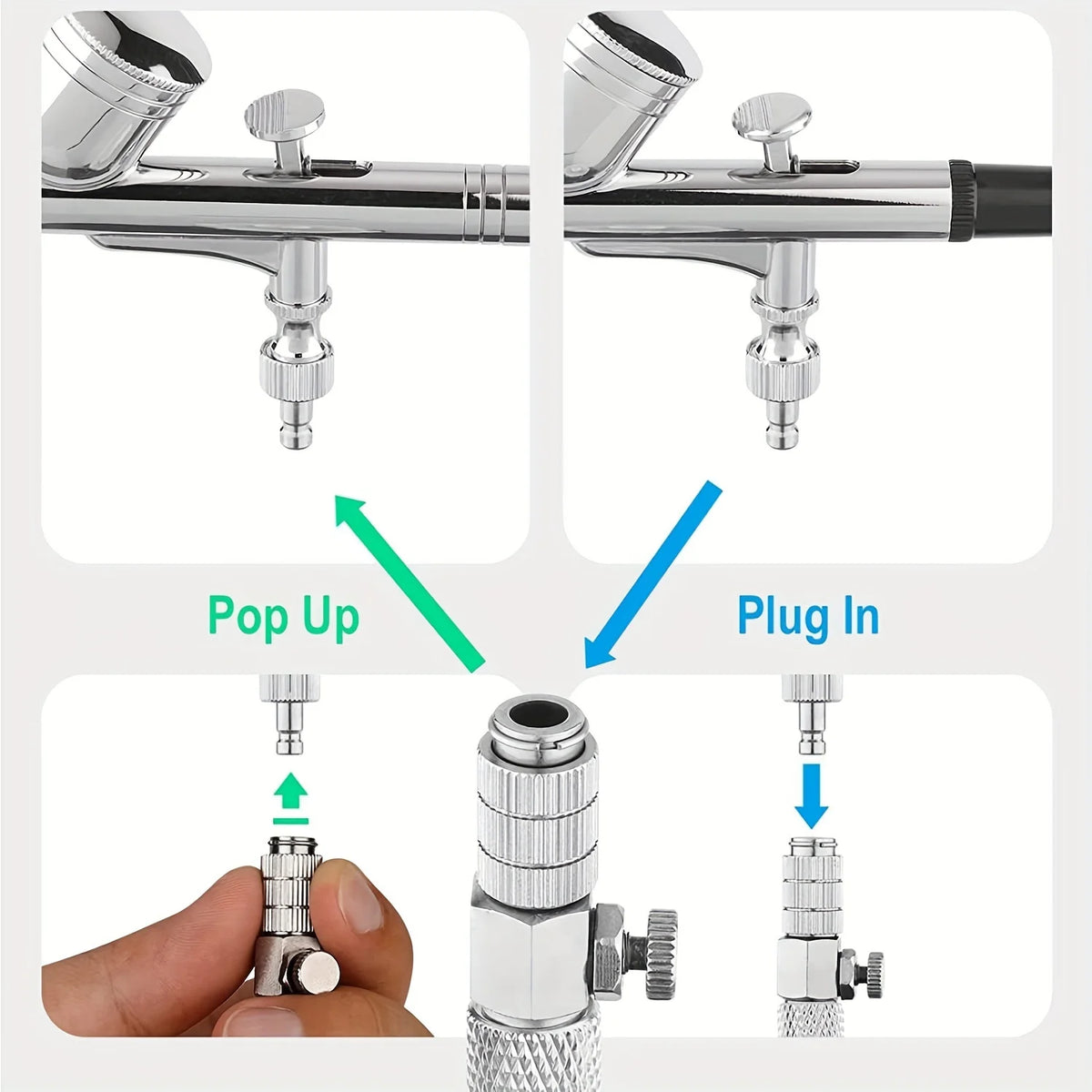 Joystar 14pcs Airbrush Adapter Set, Airbrush Quick Release Disconnect Couplers  for Air Compressor, Airbrush Hose