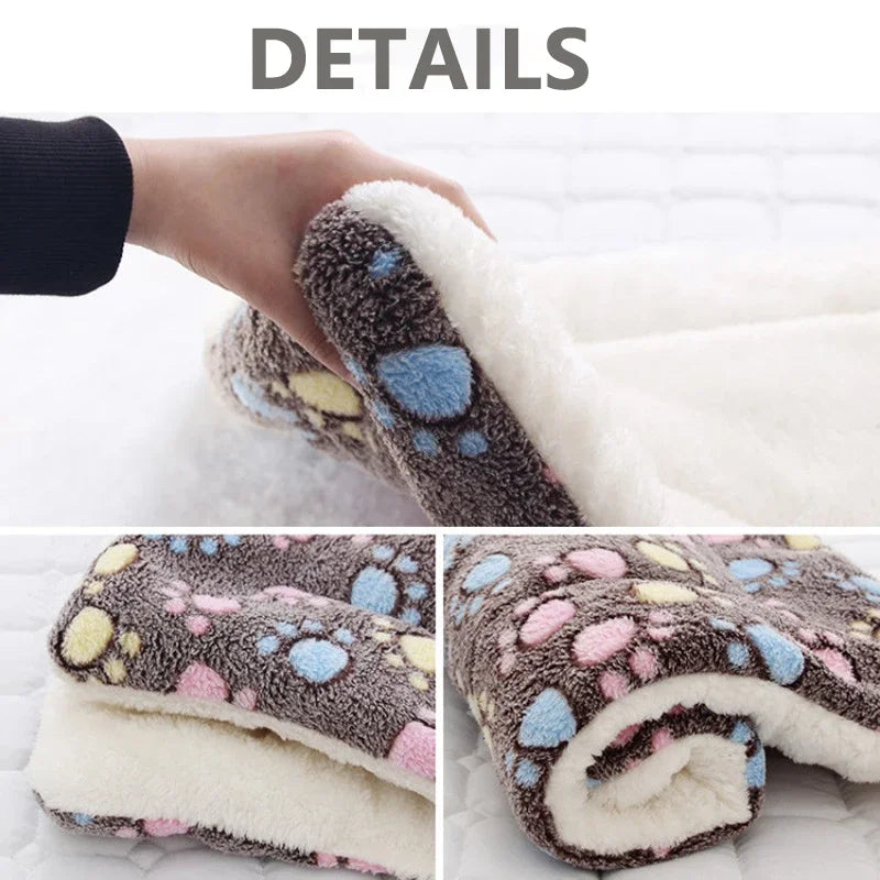 Soft & Warm Thickened Cozy Dog Bed Mat - Winter Cute Print Blanket for Small Medium Large Dogs | Pet Supplies