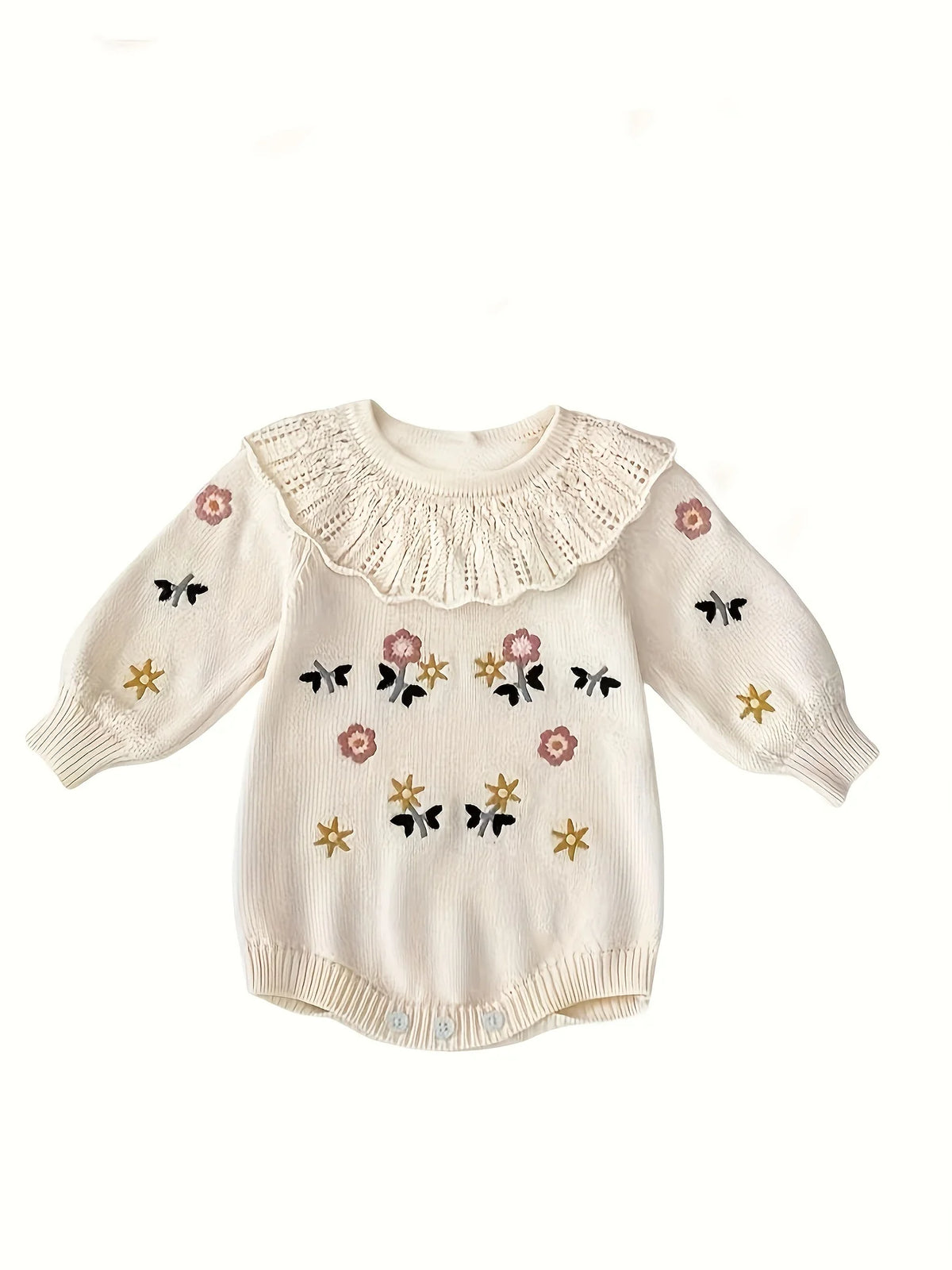 Baby Autumn Clothing, Baby Girl, Princess Bag, Embroidered Knitwear, Knitwear, 100-Day One-Year-Old Dress, Jumpsuit