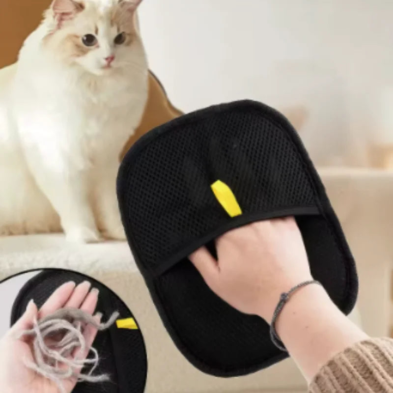 Pet Hair Removal Gloves Double-sided Static Cleaning Grooming Glove Reusable Sofa Carpets Cat Dog Hair Mitts Tool 1~100PCS