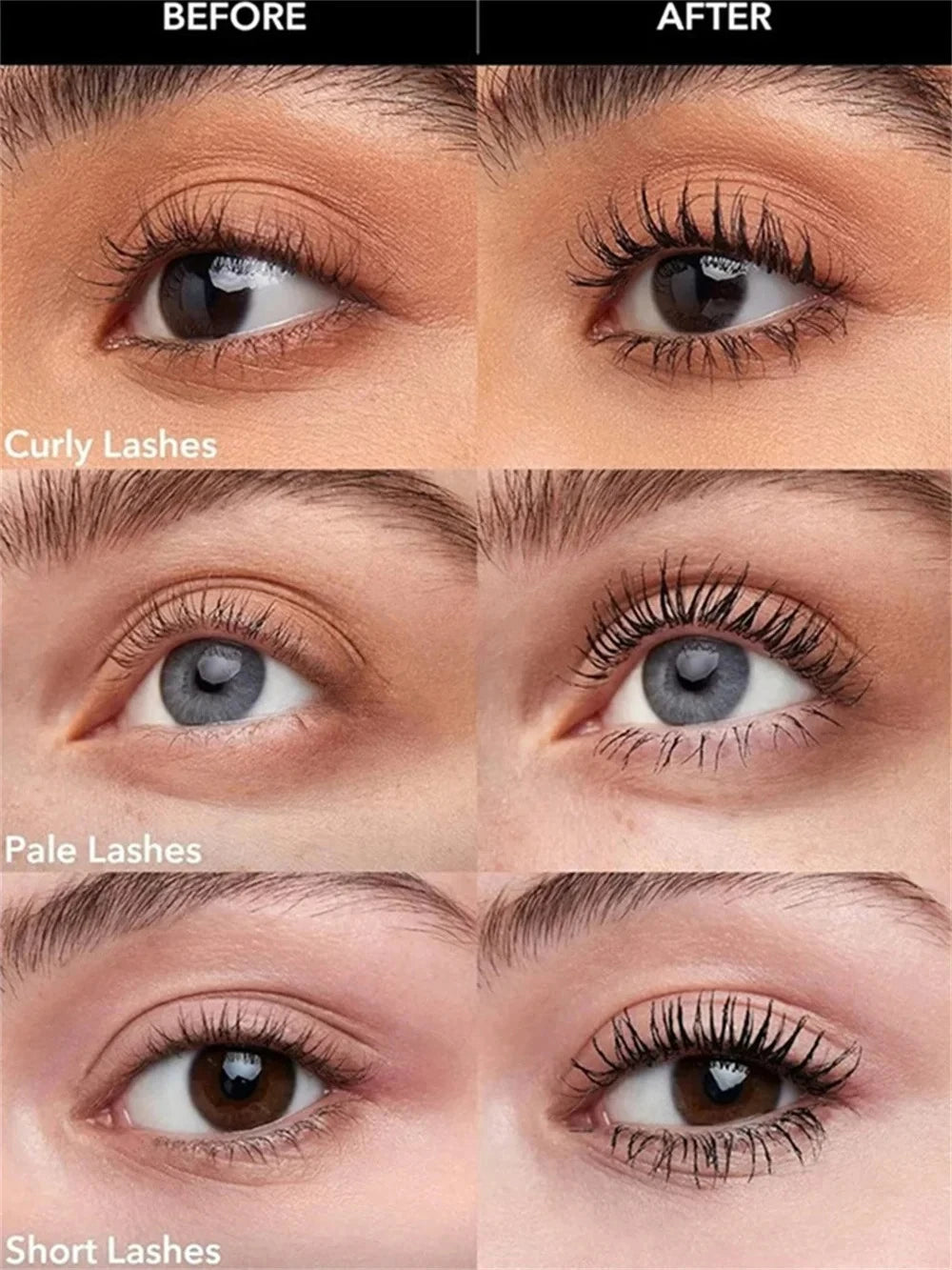 5D Waterproof Mascara Lengthening Eyelashes Long Lasting Sweatproof Mascara Black Silk Fibre Make Up Beauty Korean Cosmetics New