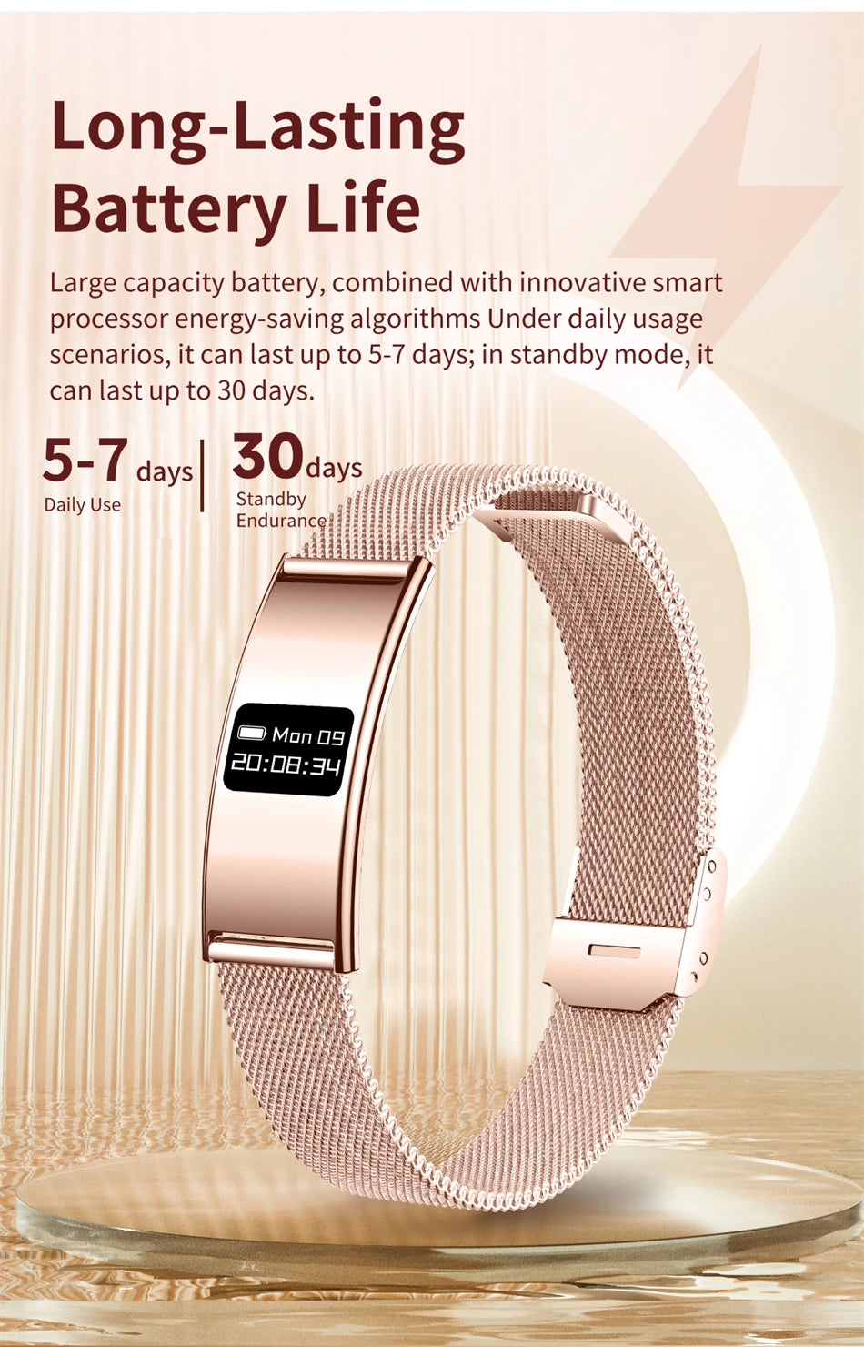 Men Women Smart Bracelet Heart Rate Sleep Monitor Health Smart Band Waterproof Sports Fitness Tracker Smartwatch for Android iOS