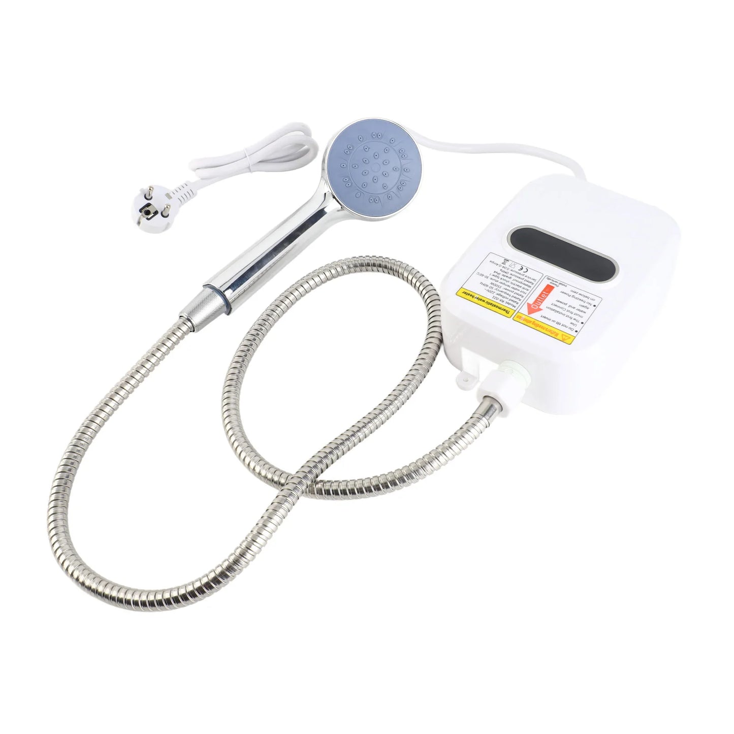 Small Instant Electric Water Heater LCD Temperature Display IPX4 Quick Heating Shower Water Heating Device Set