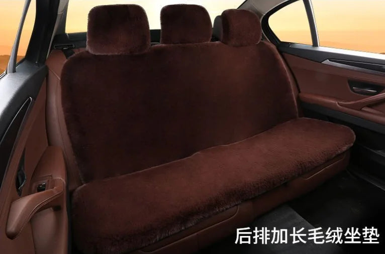 Car Seat Covers Set Fur Front Car Seat Cushion Faux Fur Universal Wool Car Seat Cover Winter Warm Plush Soft Sheepskin