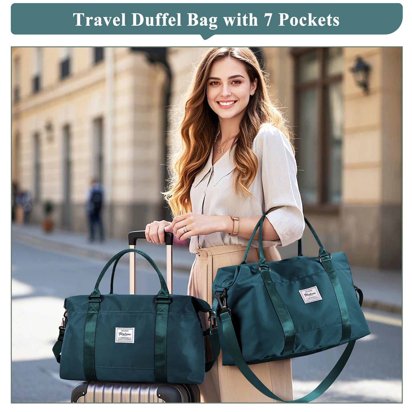 Weekender Travel Bag for Men Gym Bag for Women, Hospital Bag for Work and Delivery, Overnight Bag Travel Duffel Hand Luggage Bag