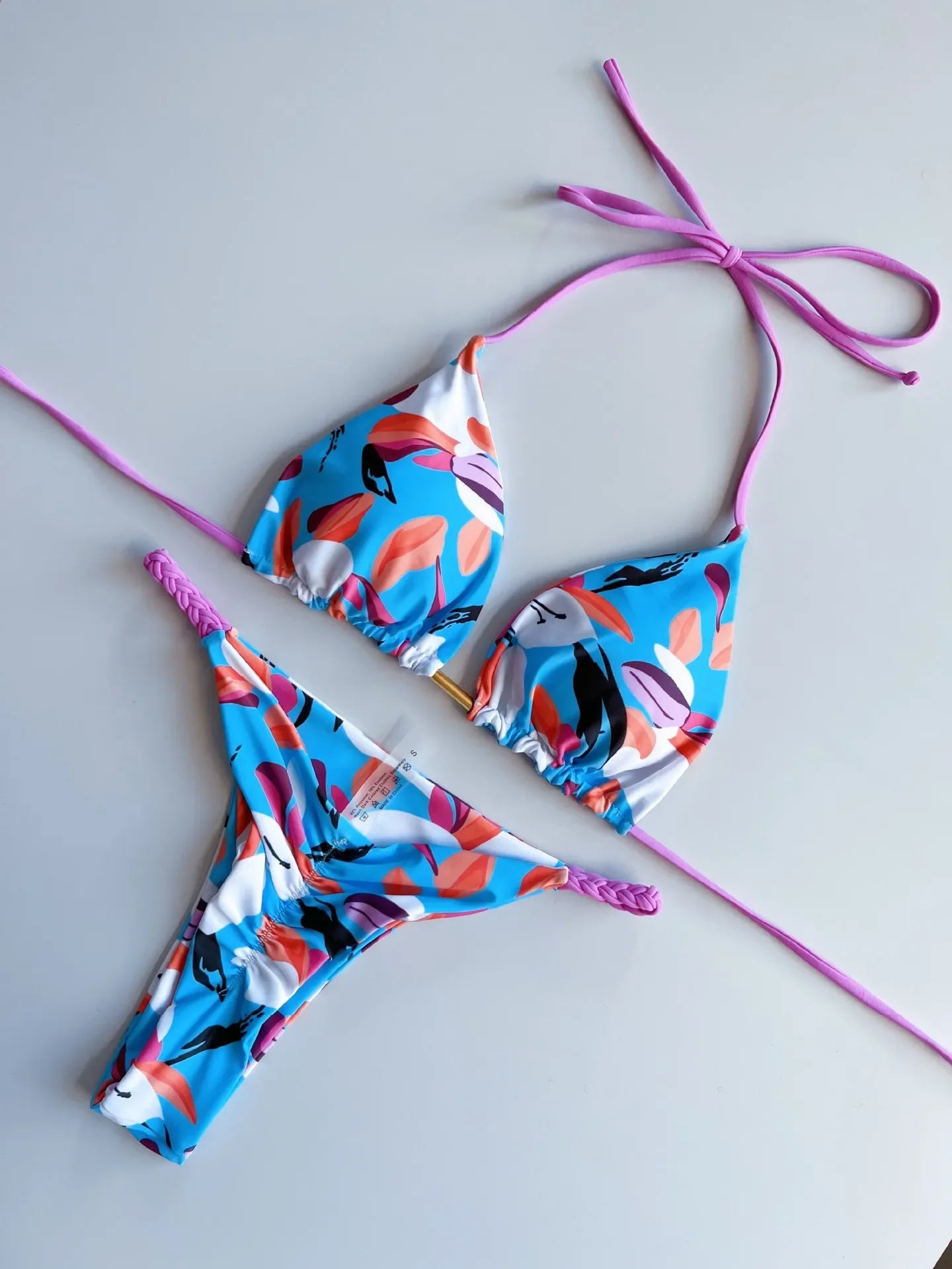 Swimwear Women Leopard Printed Sexy Bikini Set Striped Beachwear Summer Swimsuit Two-pieces Thong Bathing Suit Biquinis